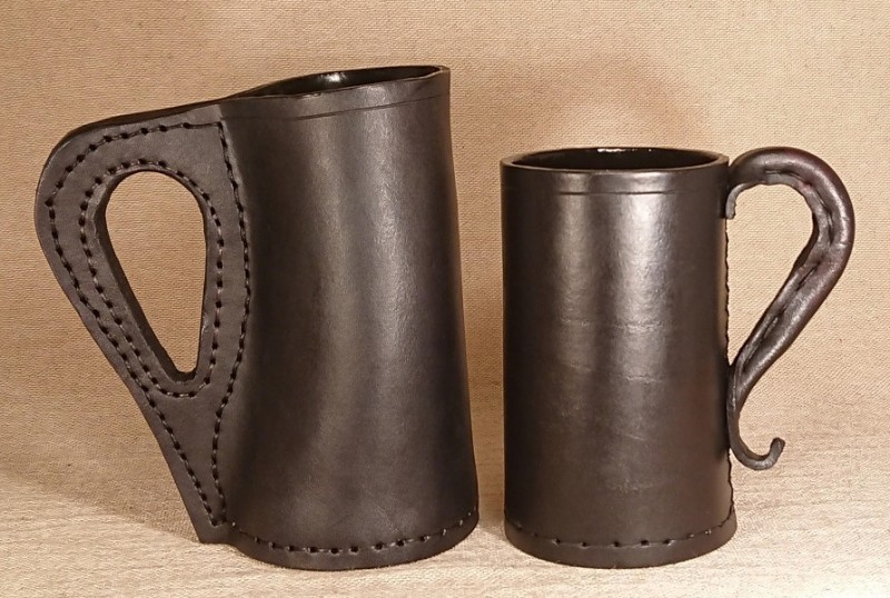 Medieval Leather Drinking vessels were known as Jacks and were usually black, the origin of the word Blackjack