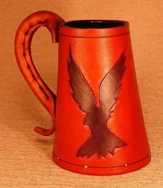 Leather Tankard & Jack Birds Of Prey