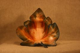 Trinket Dish Leaf –Blue Green and Tan