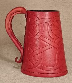 Full Body Celtic Knot Leather Tankard & Jack