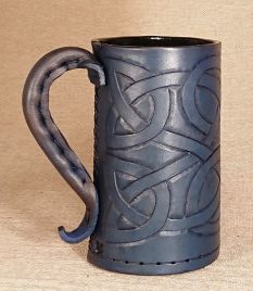 Full Body Celtic Knot Leather Tankard & Jack