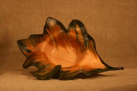 Trinket Dish Leaf –Green and Tan