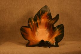 Trinket Dish Leaf –Green and Tan