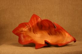 Trinket Dish Leaf –Red and Tan