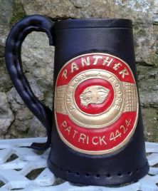 Personalised Leather Tankards