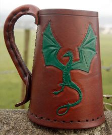 Personalised Leather Tankards