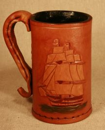 Leather Tankards & Jacks Tall Ships. HMS Victory.  HMS Queen Charlotte. Cutty Sark